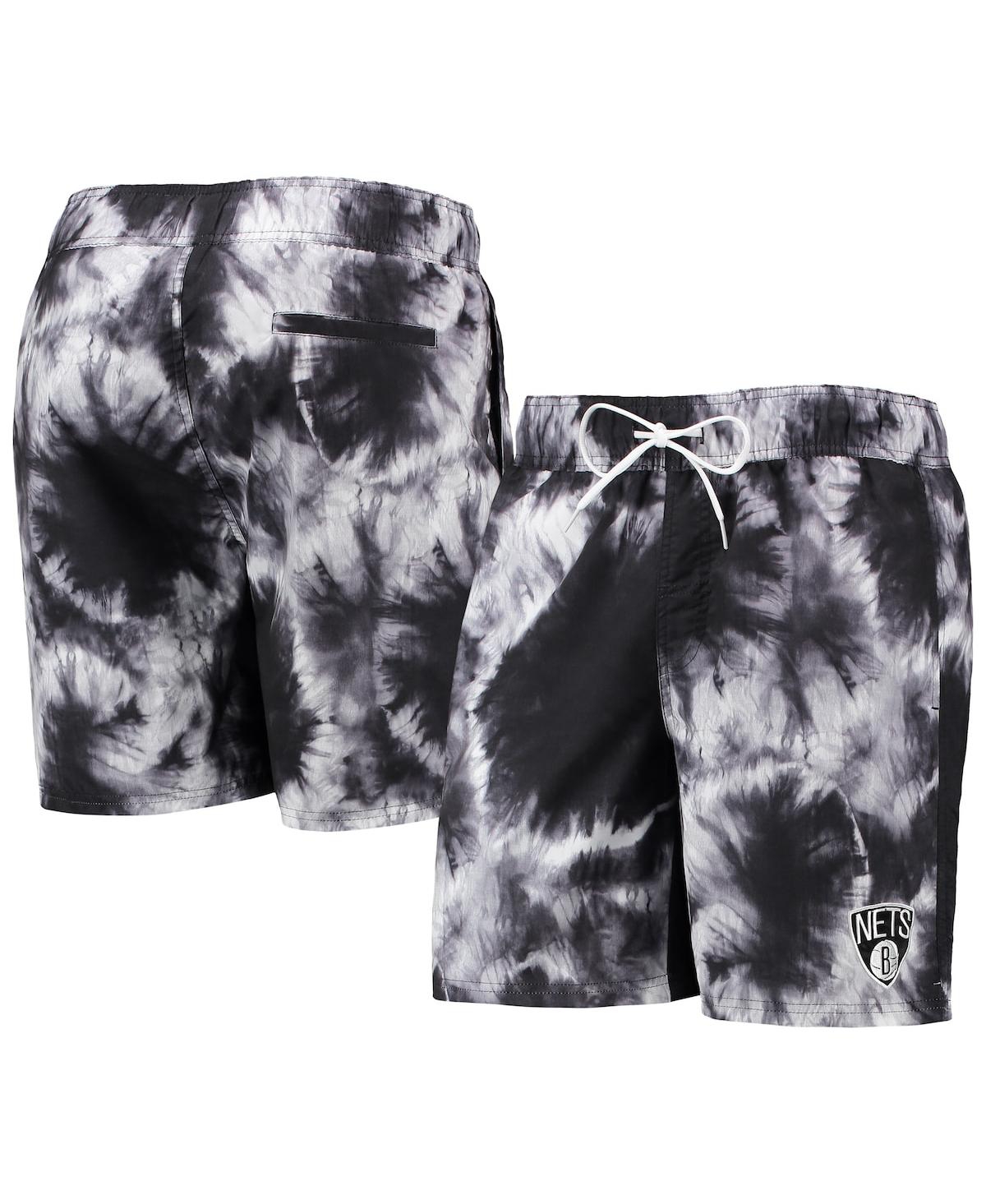 G-iii Sports By Carl Banks Black Brooklyn Nets Splash Volley Swim Shorts In Black