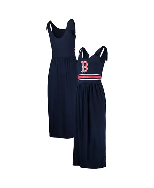 women's navy boston red sox game over maxi dress