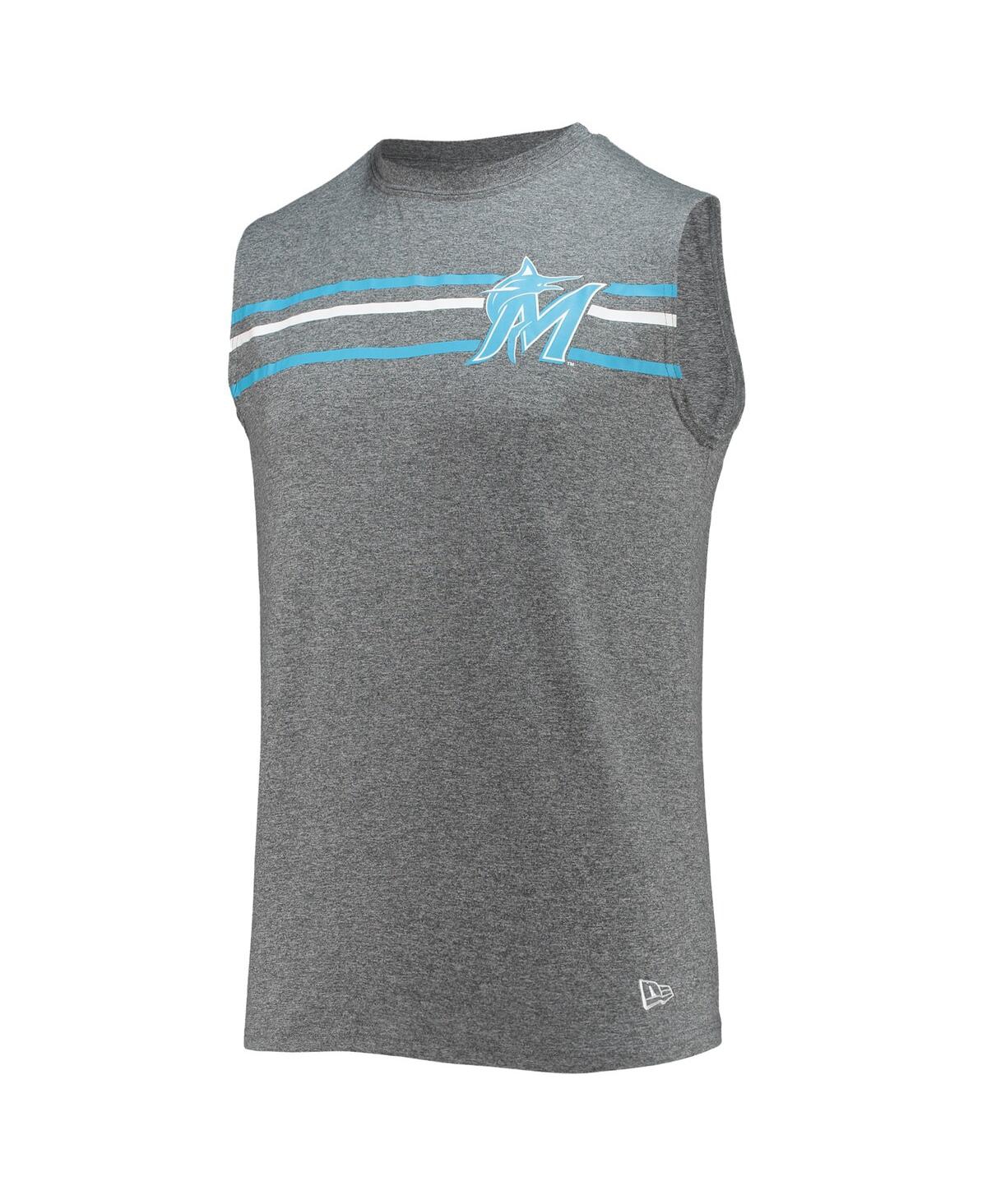 Men's New EraMiami Marlins Muscle Tank Top - Gray