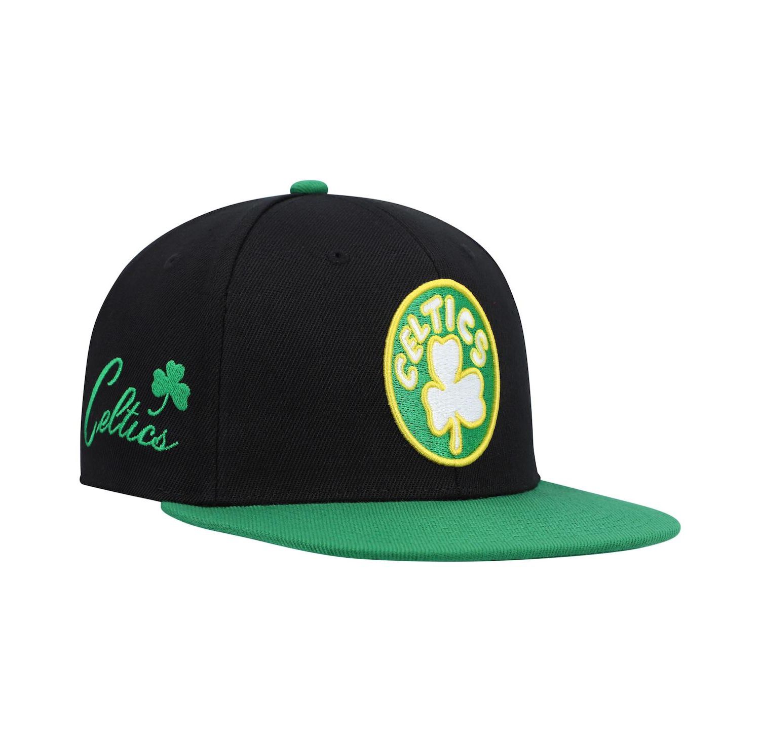 Men's Black and Kelly Green Boston Celtics Hardwood Classics Snapback Hat