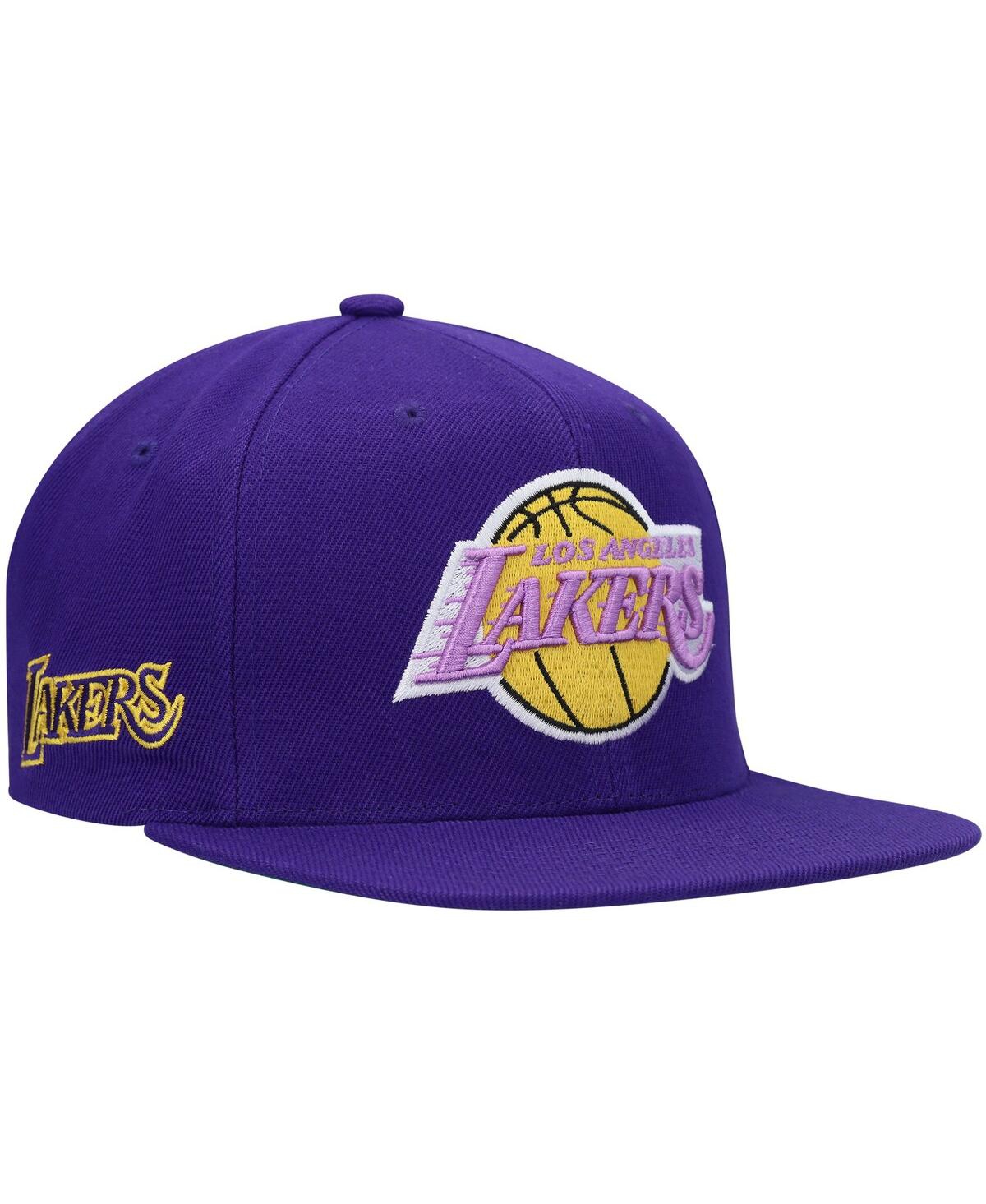 Mitchell & Ness Men's  Purple Los Angeles Lakers Hardwood Classics Snapback Hat In Purple