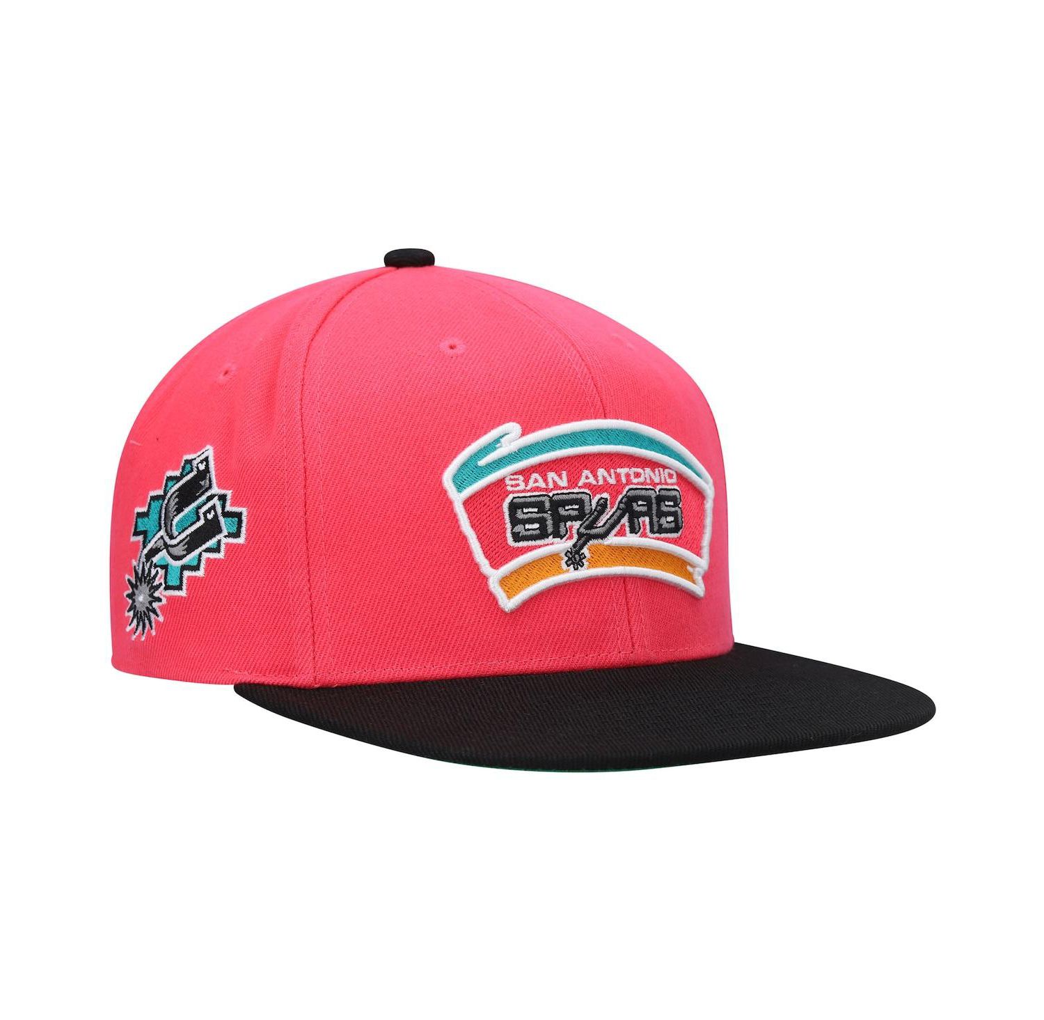 Men's Pink San Antonio Spurs Hardwood Classics Snapback Hat
