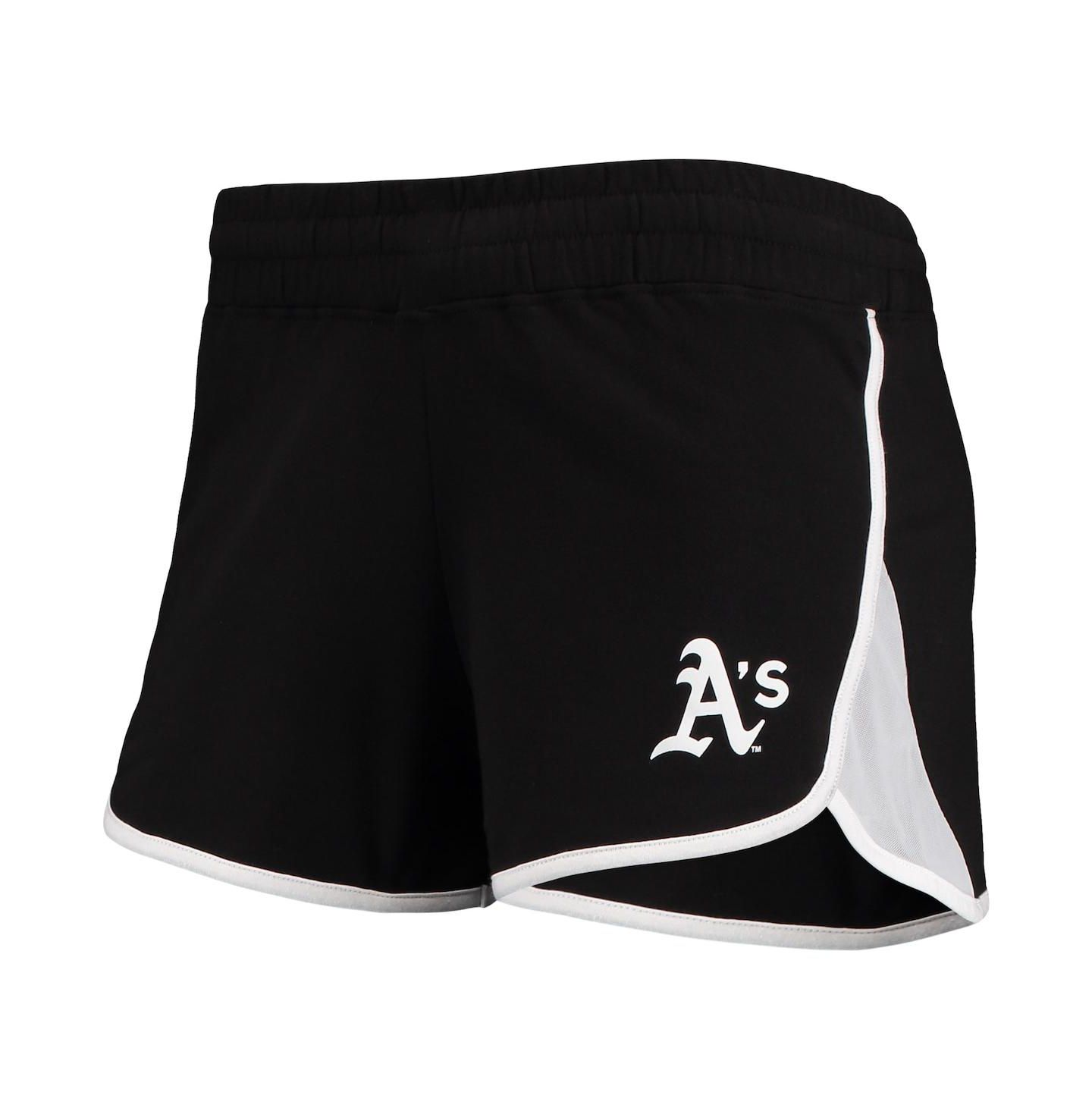 Женские шорты New Era Black Oakland Athletics Stretch French Terry — фото 3