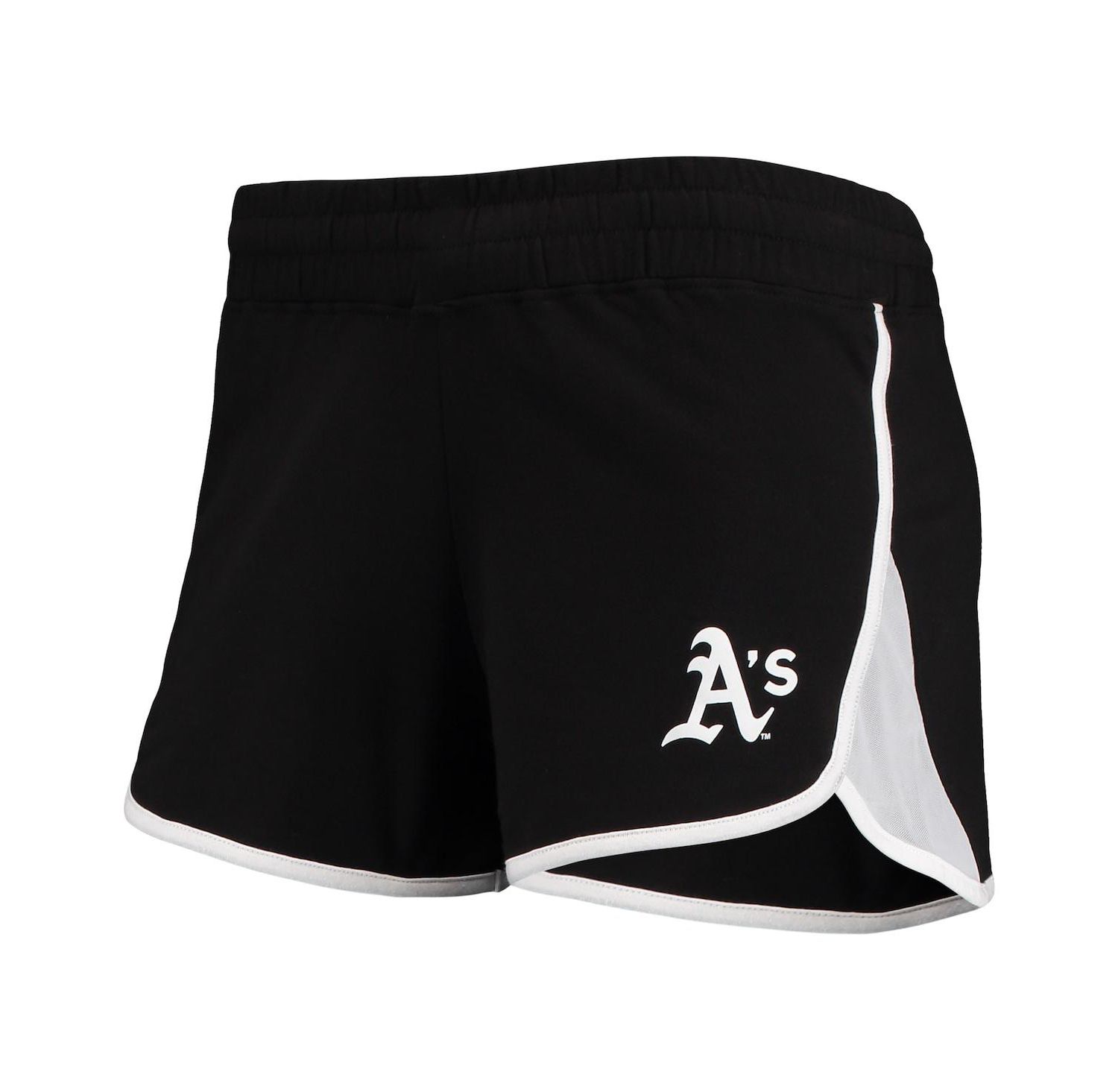 Women's Black Oakland Athletics Stretch French Terry Shorts
