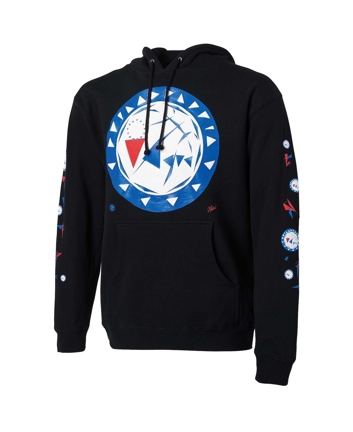 Shop Nba Exclusive Collection Men's Nba X Naturel Black Philadelphia 76ers No Caller Id Pullover Hoodie