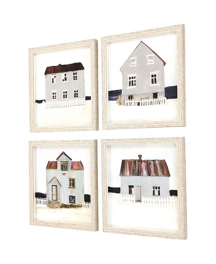 Paragon Picture Gallery Beach Hut Wall Art Set, 4 Piece Macy's