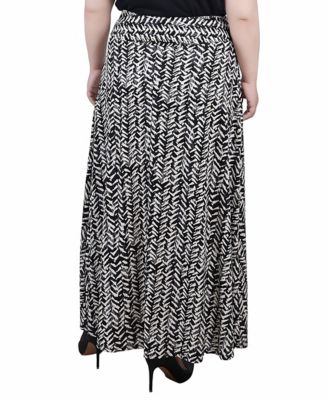 Plus Size Maxi with Sash Waist Tie Skirt