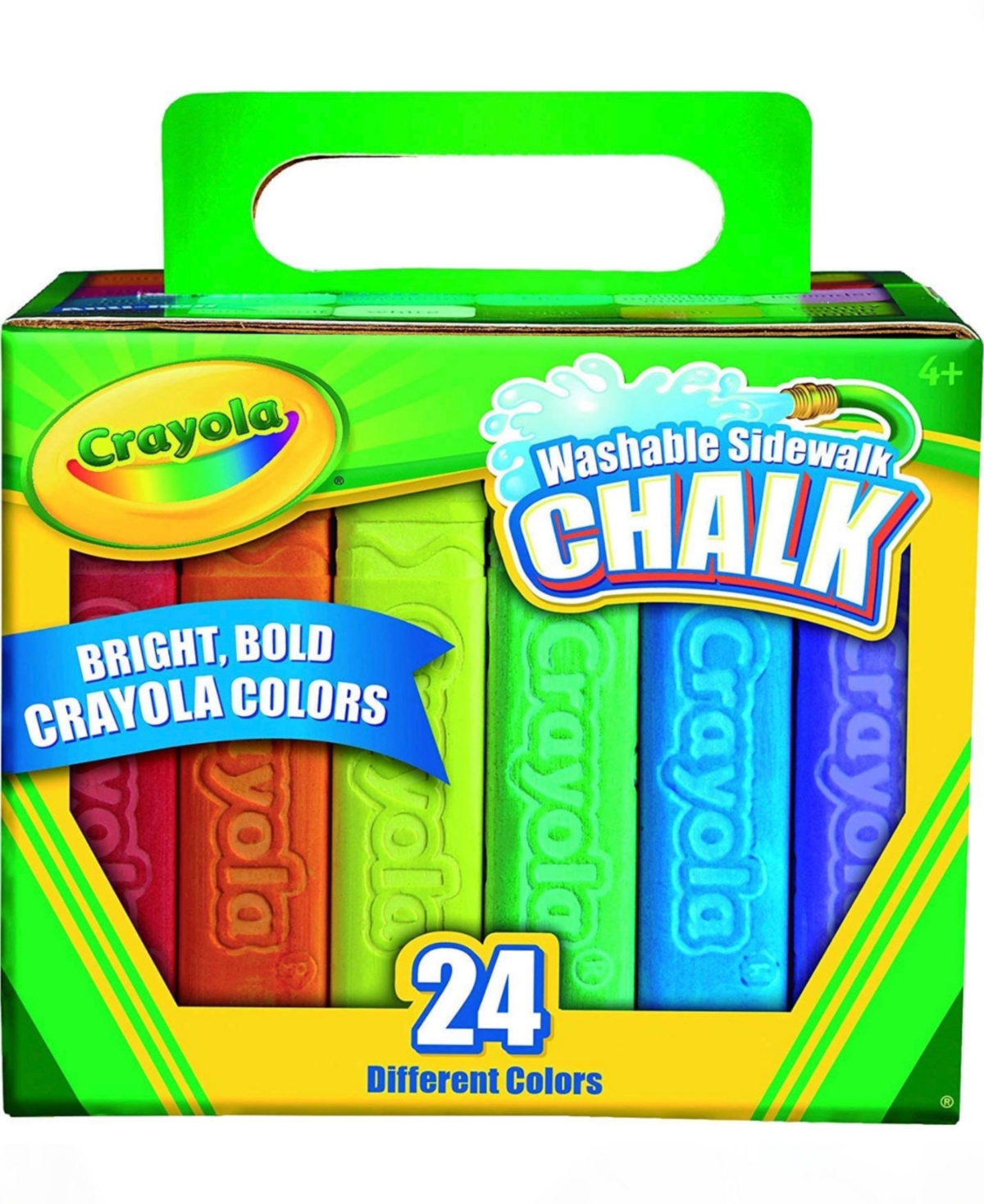Crayola Washable Sidewalk 24 Count Of Various Colors For Outdoor Play In Multi Colored Plastic