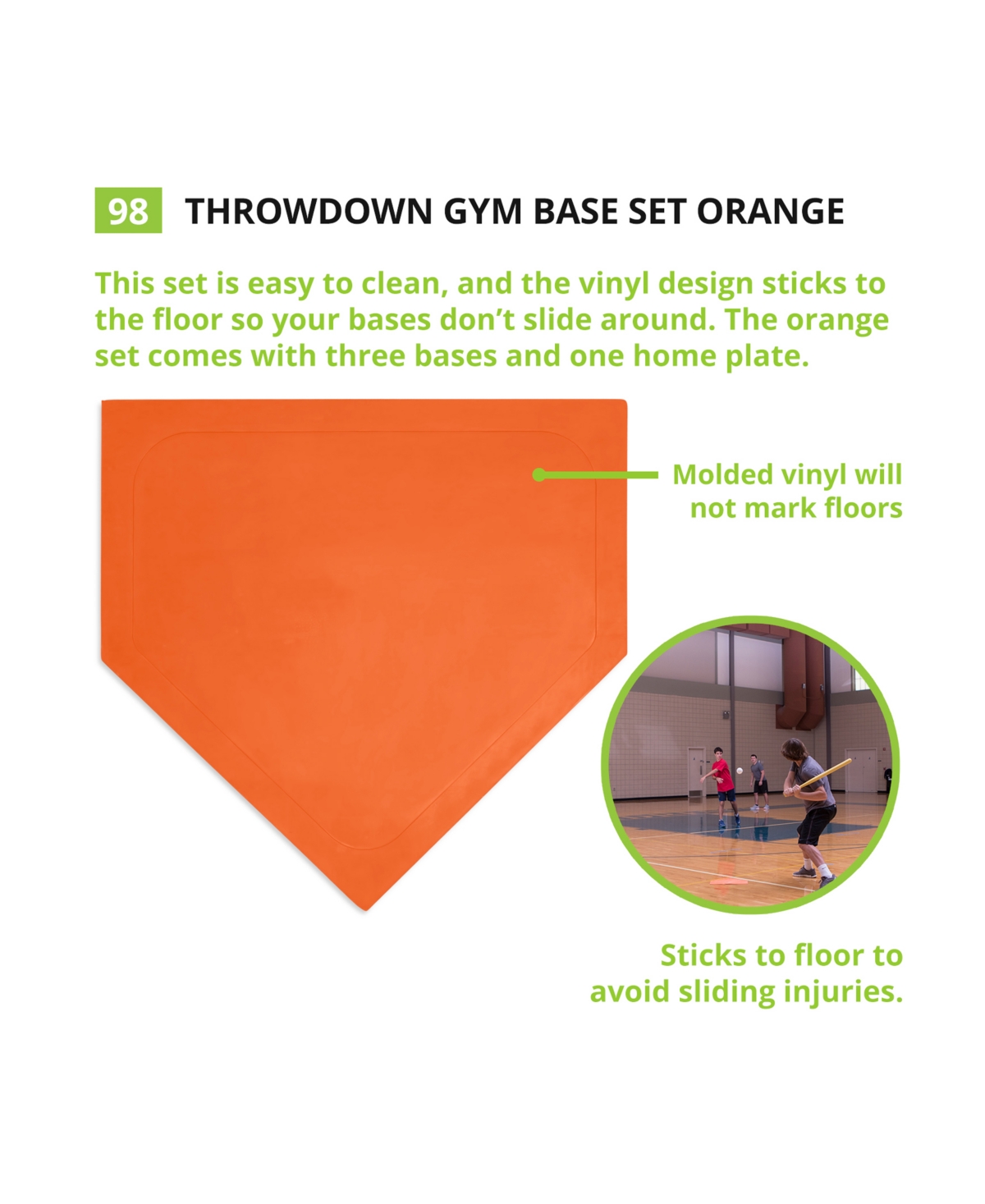 Shop Champion Sports Throw Down Gym Base Set, Set Of 4 In Orange