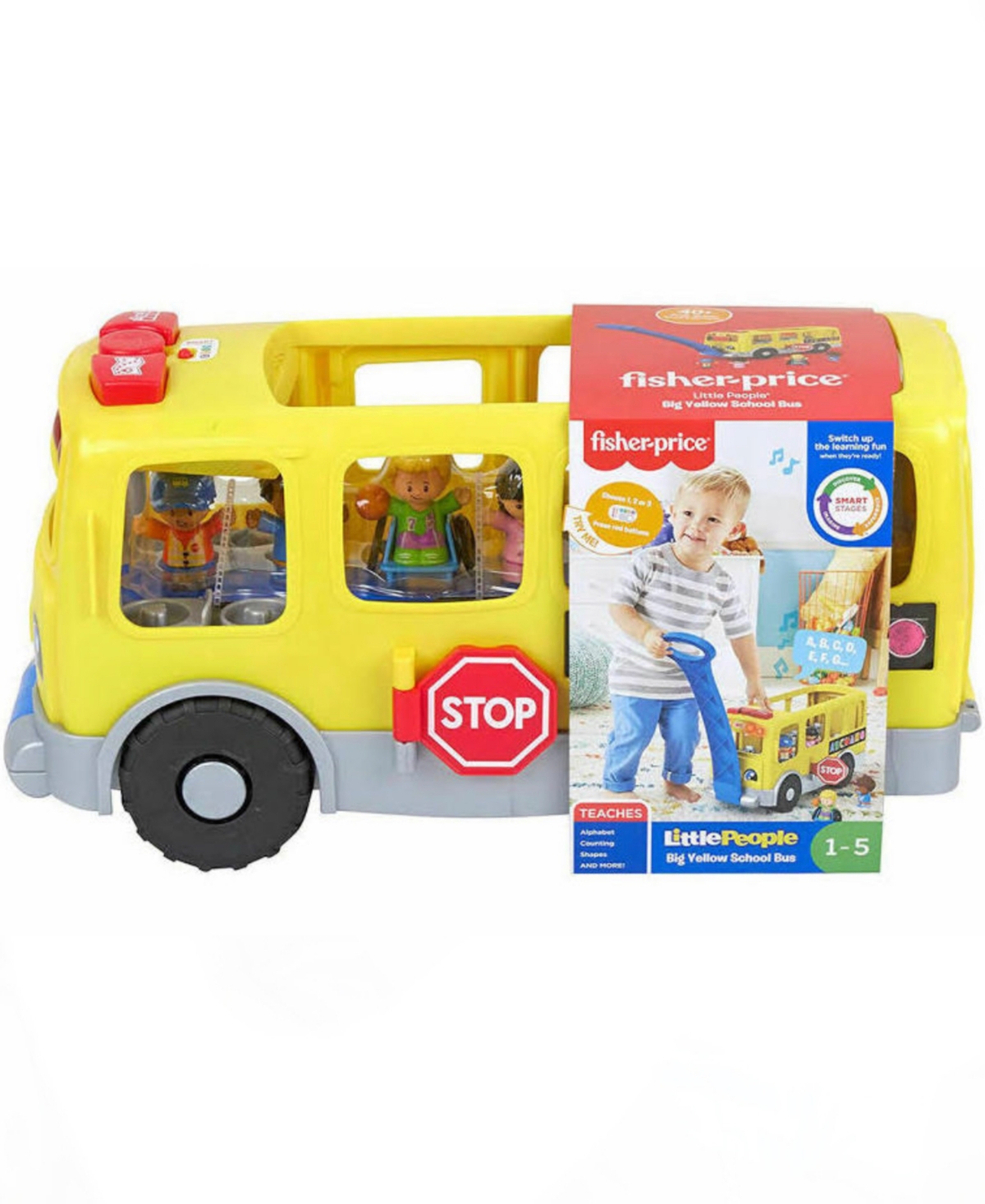 Shop Fisher Price Time For The Big Kid Friendly, Singing With Friends School Bus In Multi Colored Plastic