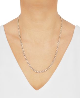 Polished Diamond Cut 22" Curb Chain in 10K Yellow Gold