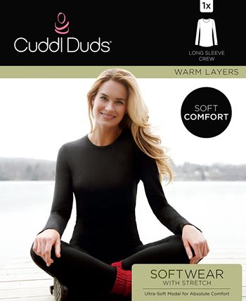 Cuddl Duds Softwear Long Sleeve Modal Crew Top & Reviews