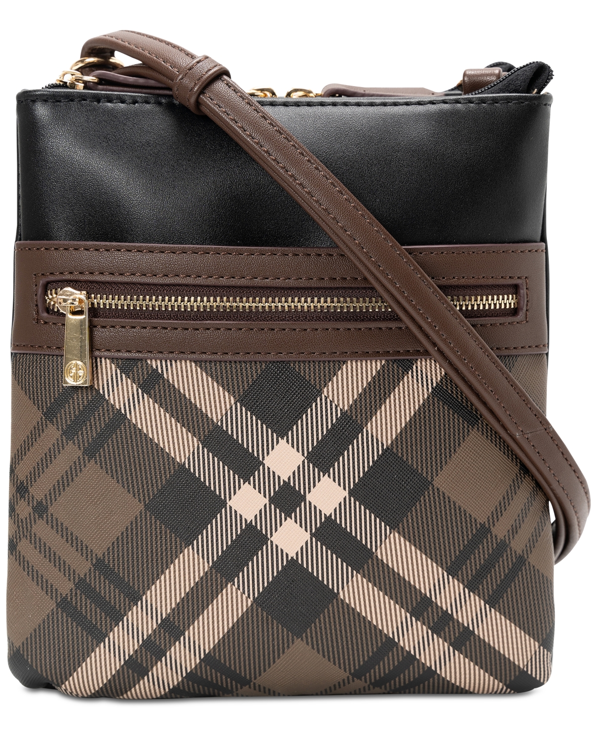 GIANI BERNINI MIXED PLAID COLORBLOCKED DASHER, CREATED FOR MACY'S 