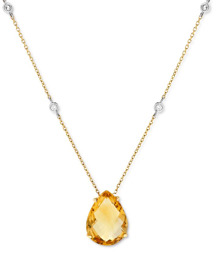 Macy s Citrine 8 ct. t.w. Diamond 1 10 ct. t.w. 16