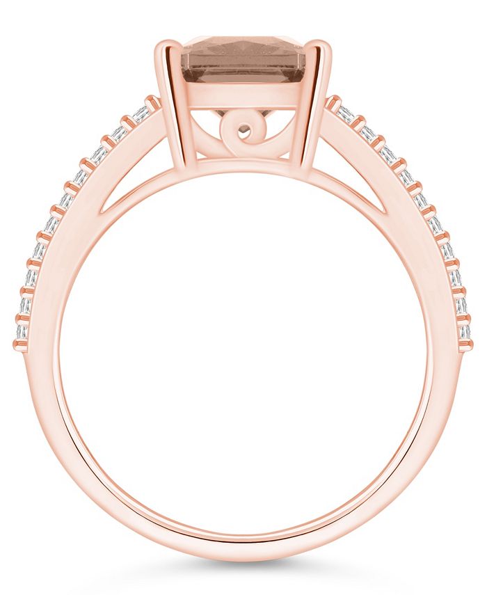 Macy's Morganite and Diamond Accent Ring in 14K Rose Gold - Macy's