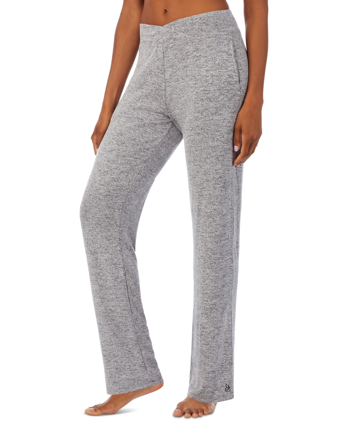 Cuddl Duds Petite Softwear With Stretch Lounge Pants In Marled Grey