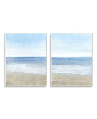 Stupell Industries Coastal Seafoam Beach Waves Soft Tide Landscape Art ...