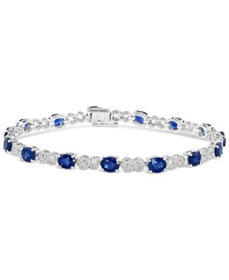 EFFY® Sapphire (6-3/8 ct. t.w.) & Diamond (3/8 ct. t.w.) Infinity Link ...