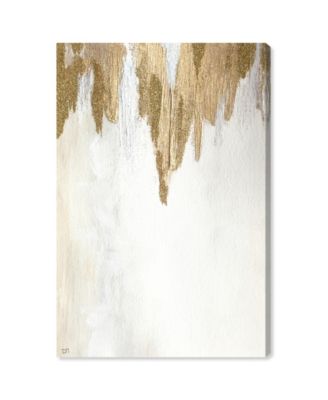 Abstract Metallic Strokes Giclee Print on Gallery Wrap Canvas Art