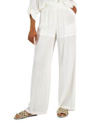 I.N.C. International Concepts - Women's Pull-On Patch Pocket Wide-Leg Pants