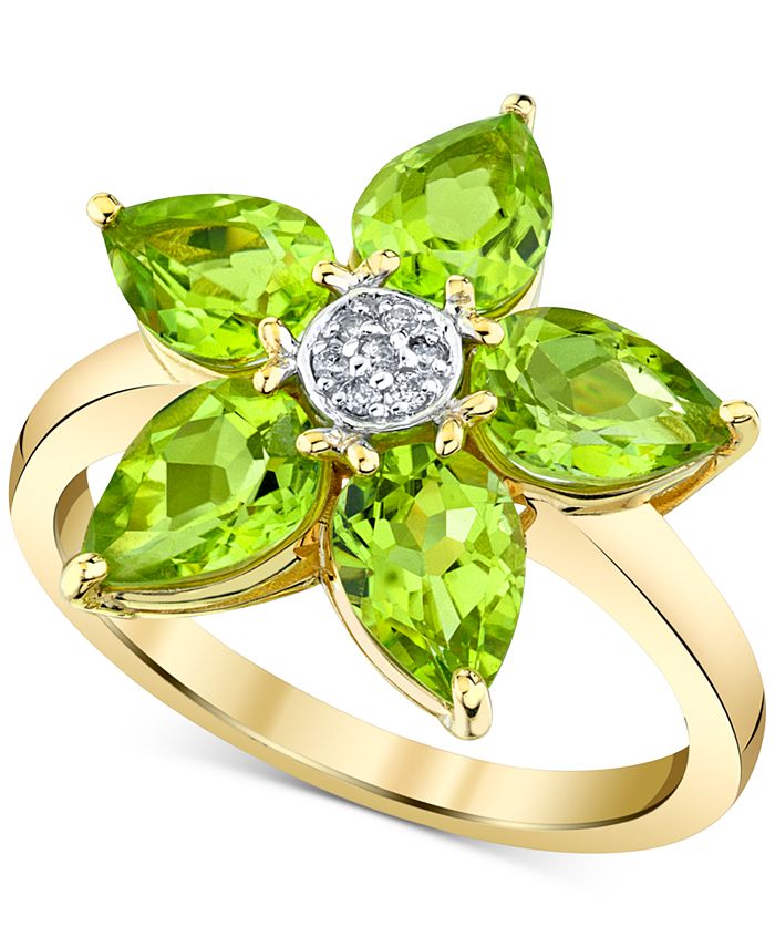 Macy's peridot best sale ring