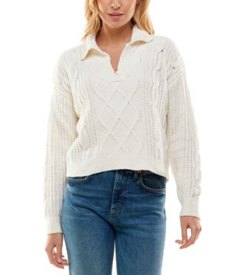 Ultra Flirt - Juniors' Cable-Knit Chenille Sweater