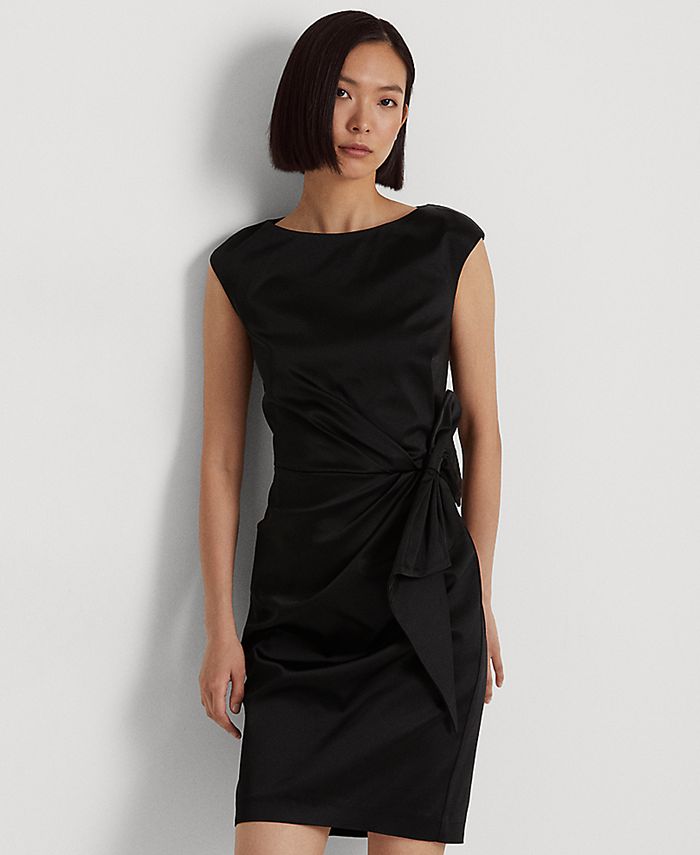 Lauren Ralph Lauren TieWaist Charmeuse Cocktail Dress Macy's