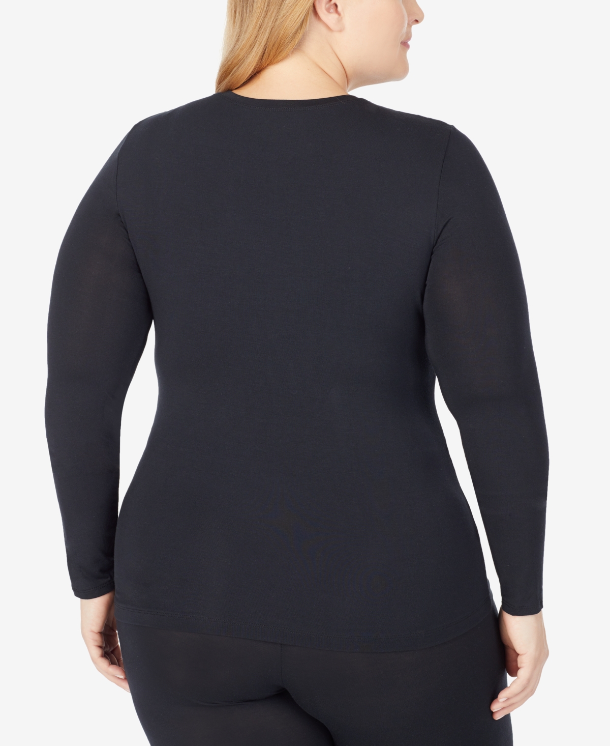 Cuddl Duds Plus Size Softwear with Stretch Long Sleeve Top