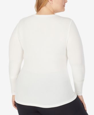 Plus Size Softwear with Stretch V-Neck Top 