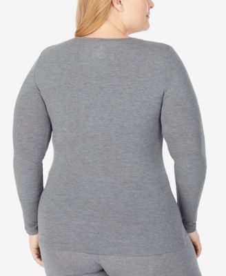 Plus Size Softwear with Stretch V-Neck Top 