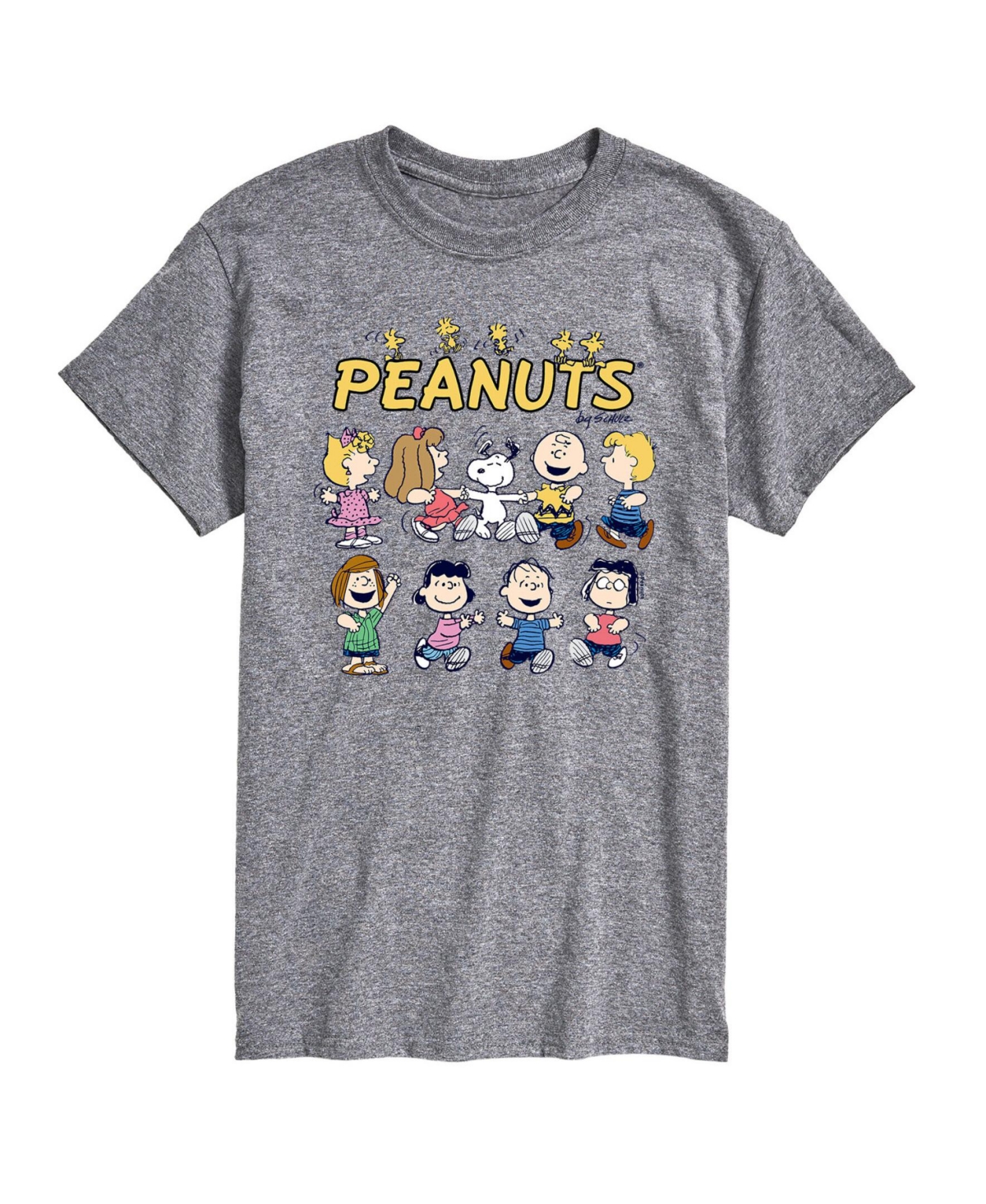 Airwaves Men's Peanuts Characters T-shirt In Gray