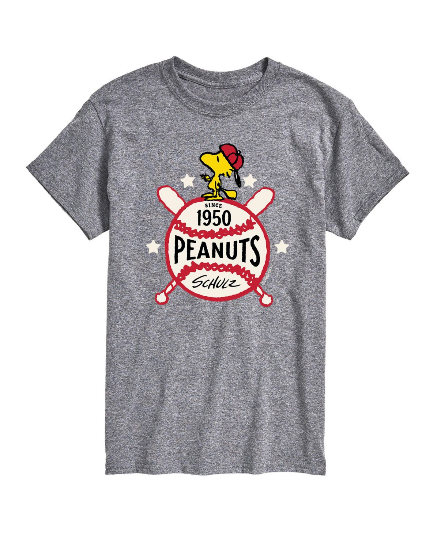 Мужская футболка AIRWAVES Peanuts 1950 Baseball, цвет: Серый — фото 1