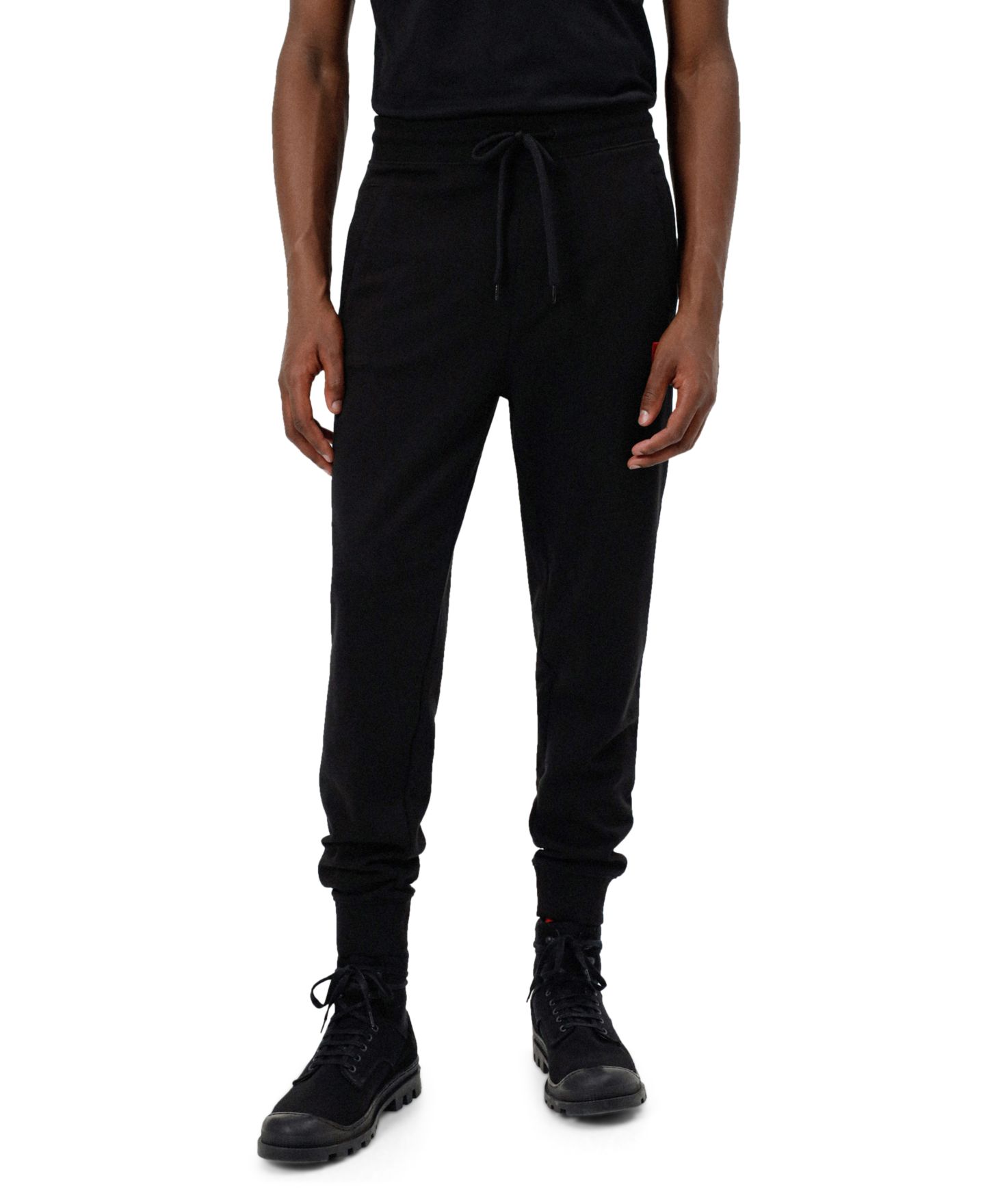 Мужские брюки Hugo Boss Regular-Fit Logo, цвет: Чёрный — фото 1