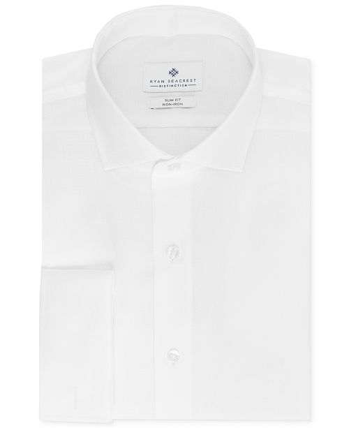 Ryan Seacrest Distinction Men's Slim-Fit Non-Iron French Cuff Shirt ...