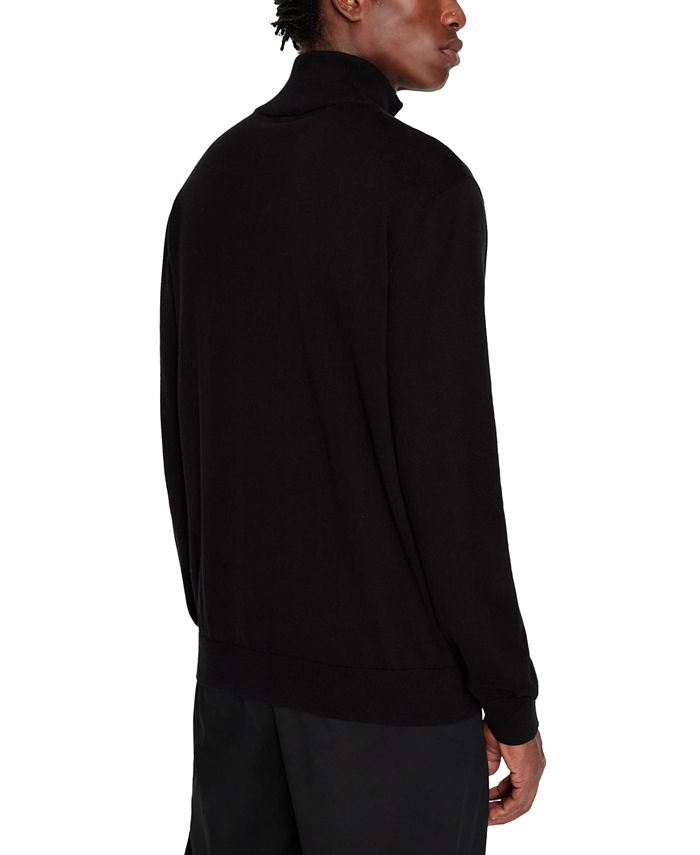 AX Armani Exchange Men's QuarterZip Fleece Logo Sweater Macy's