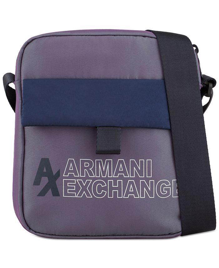 AX Armani Exchange Men's Metallic Logo Crossbody Bag Macy's