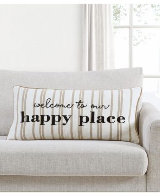 Lacourte Welcome To Our Happy Place Decorative Pillow 14 x 24 Macy s