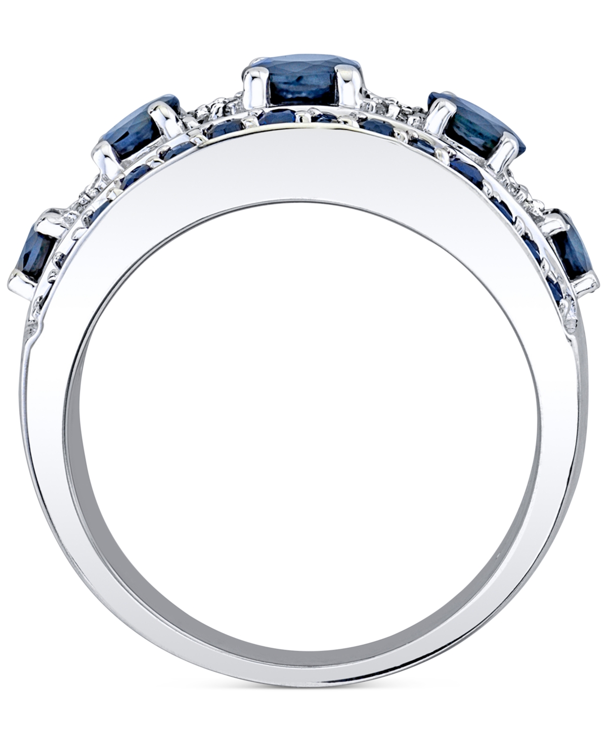 (2-5/8 ct. t.w.) & Diamond (1/6 ct. t.w.) Ring in 14k White Gold - Sapphire
