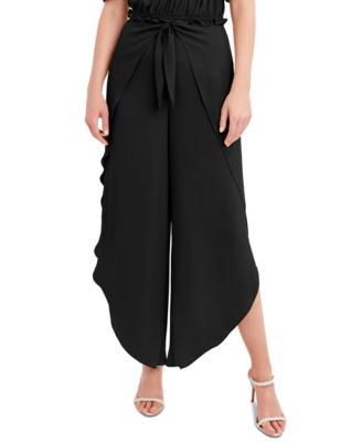 BCBGMAXAZRIA - Women's Tie-Waist Wide-Leg Pants