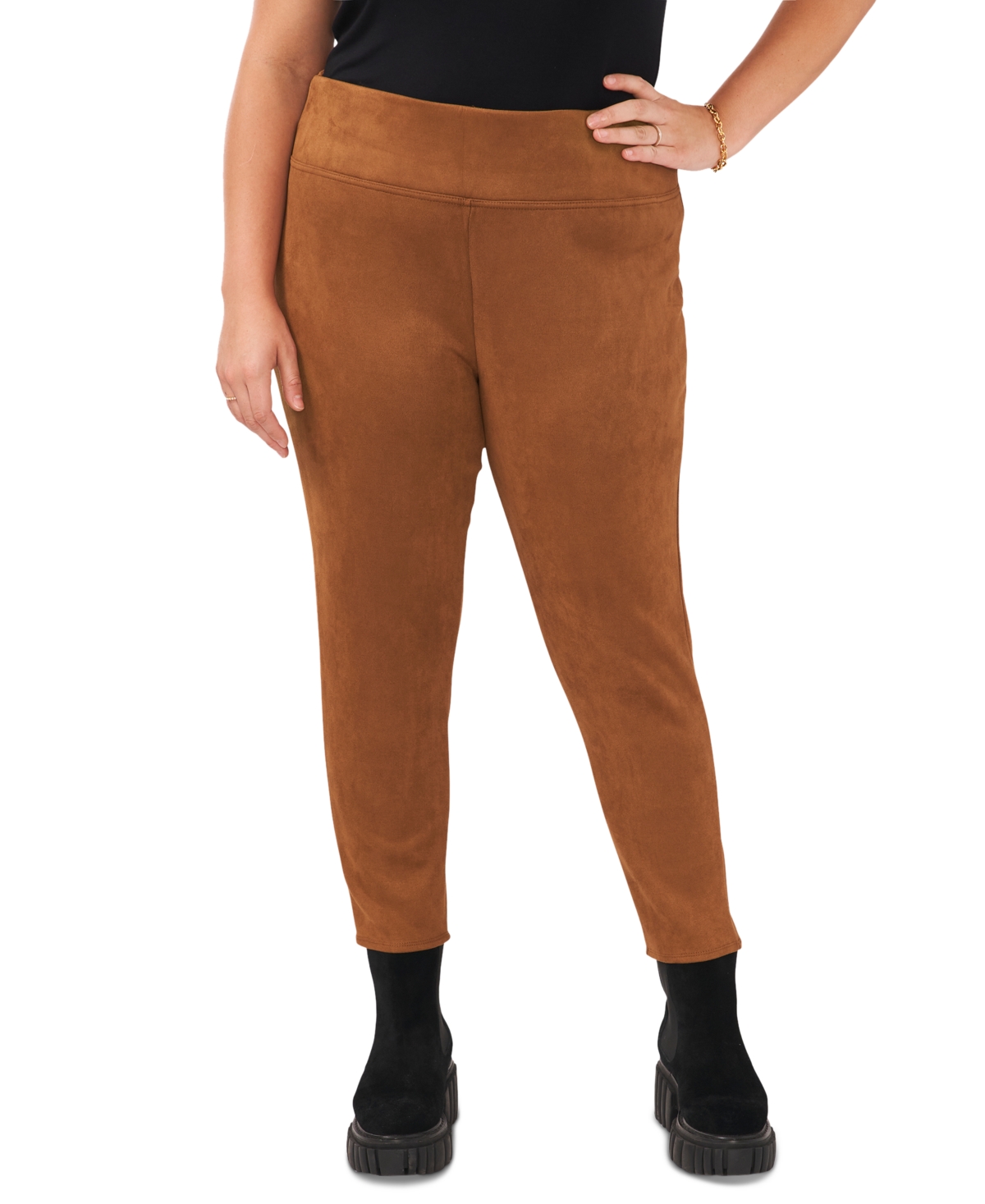 Vince Camuto Wide-Waistband Pull-On Leggings