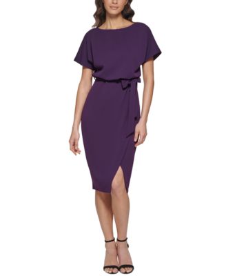 Blouson Wrap Dress