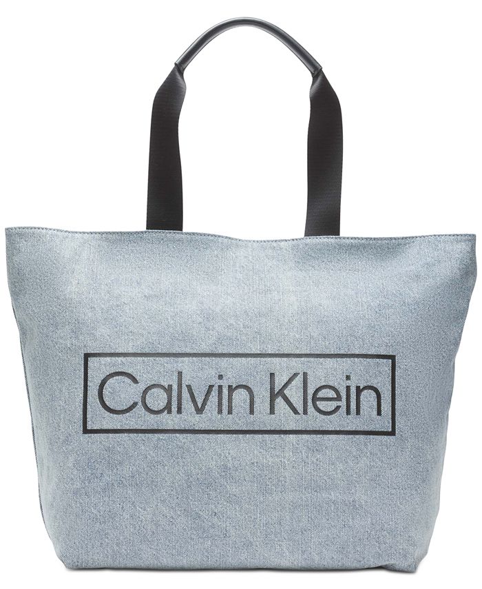 Calvin Klein Selina Denim Top Zipper Tote Bag - Macy's