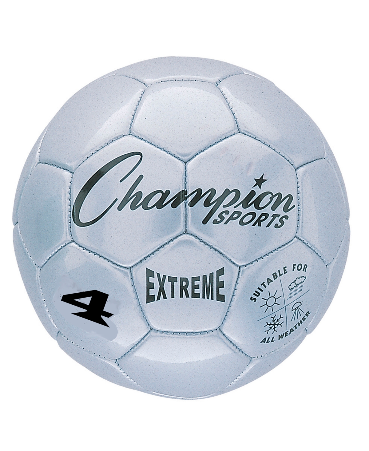 Champion Sports Extreme Soccer Ball In Silver-tone
