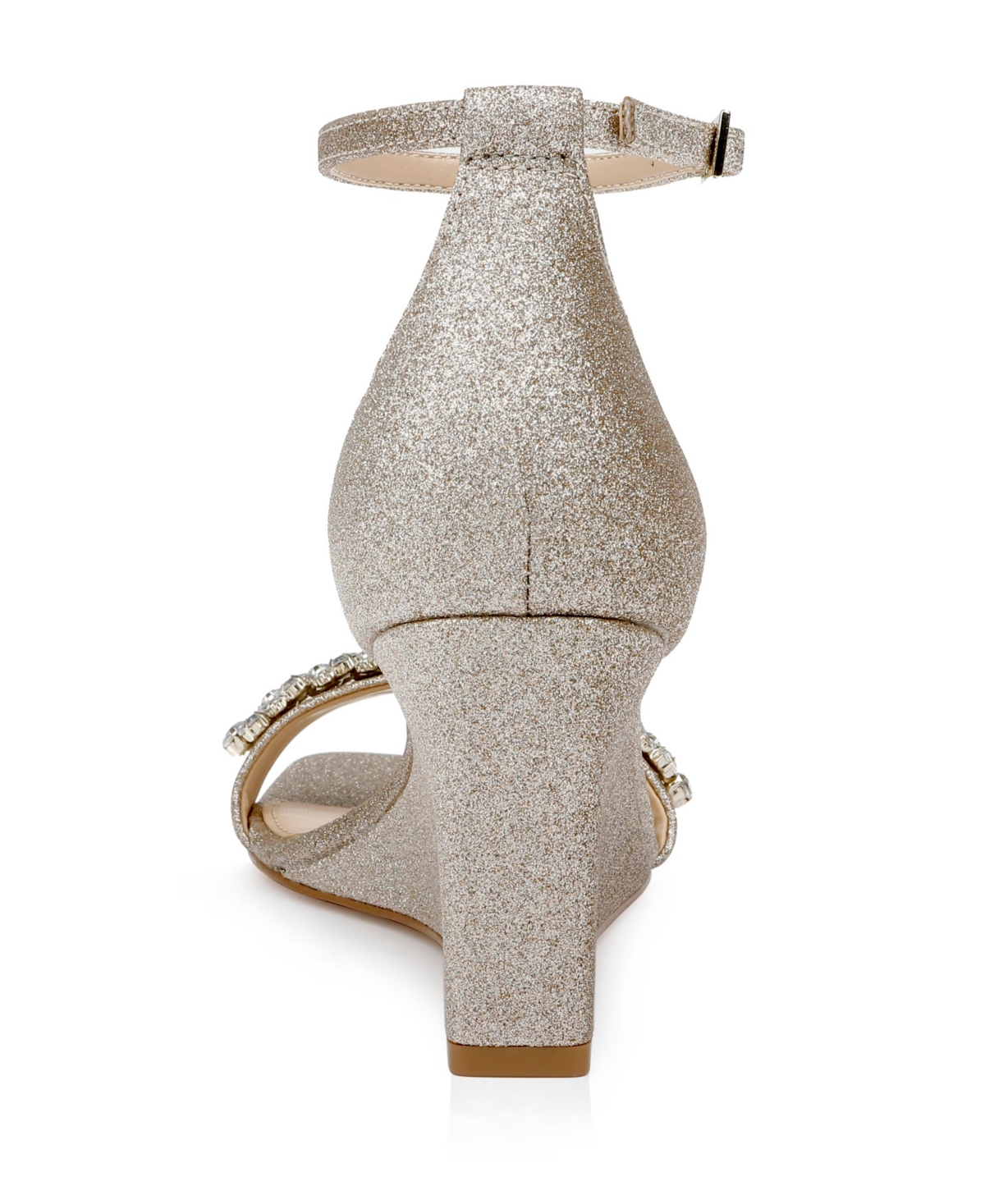 Jewel Badgley Mischka Women's Peggy Rhinestone Embellished Evening Wedge Sandals