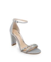 Short silver deals block heels