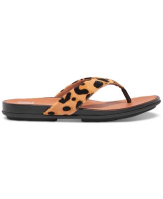 FitFlop Women's Gracie Leopard-Print Thong Sandals Macy's
