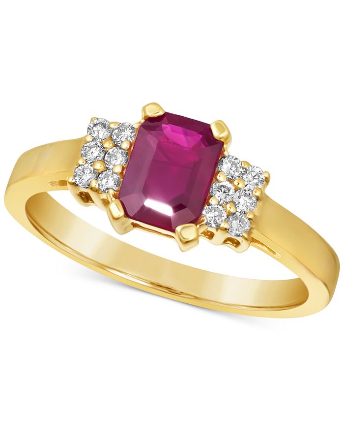 Macy's ruby sales and diamond ring