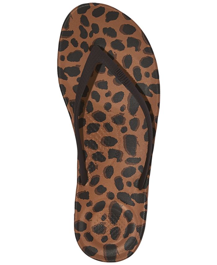 FitFlop Women's Iqushion LeopardPrint Ergonomic Sandals Macy's