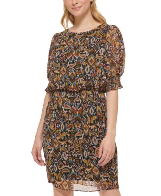 Jessica Howard - Women's Printed Blouson Dress