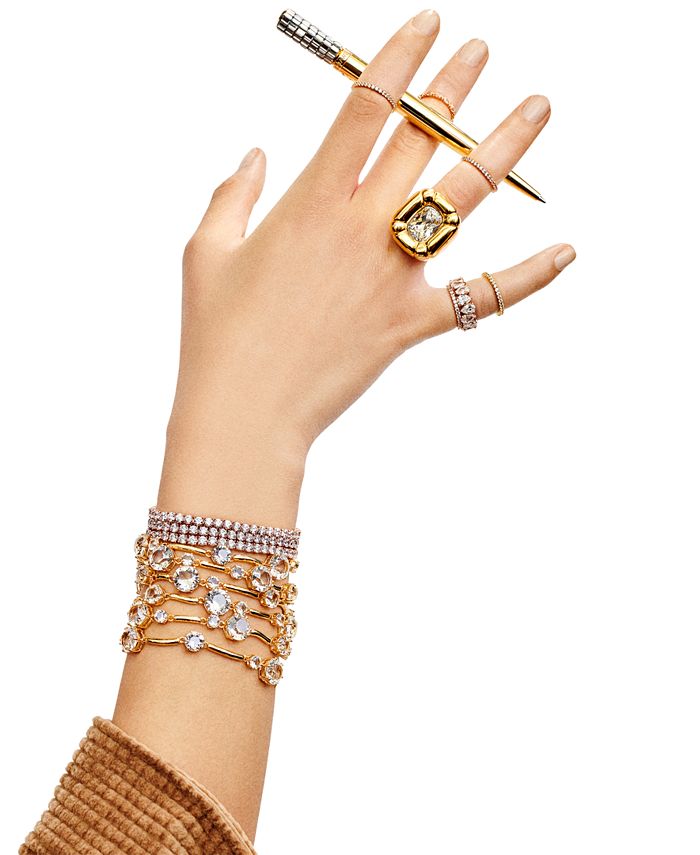 Gold Brick Swarovski Crystallized Long Ball Pen